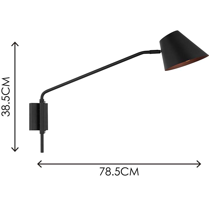 Candeeiro de parede criativo com design nórdico autêntico elegante com candeeiros de parede de braço articulado E27 Dim