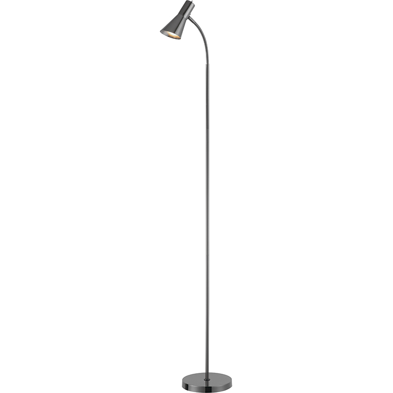 ERIK Simple Standing Light Adusting Floor Spot Black Chrome E14