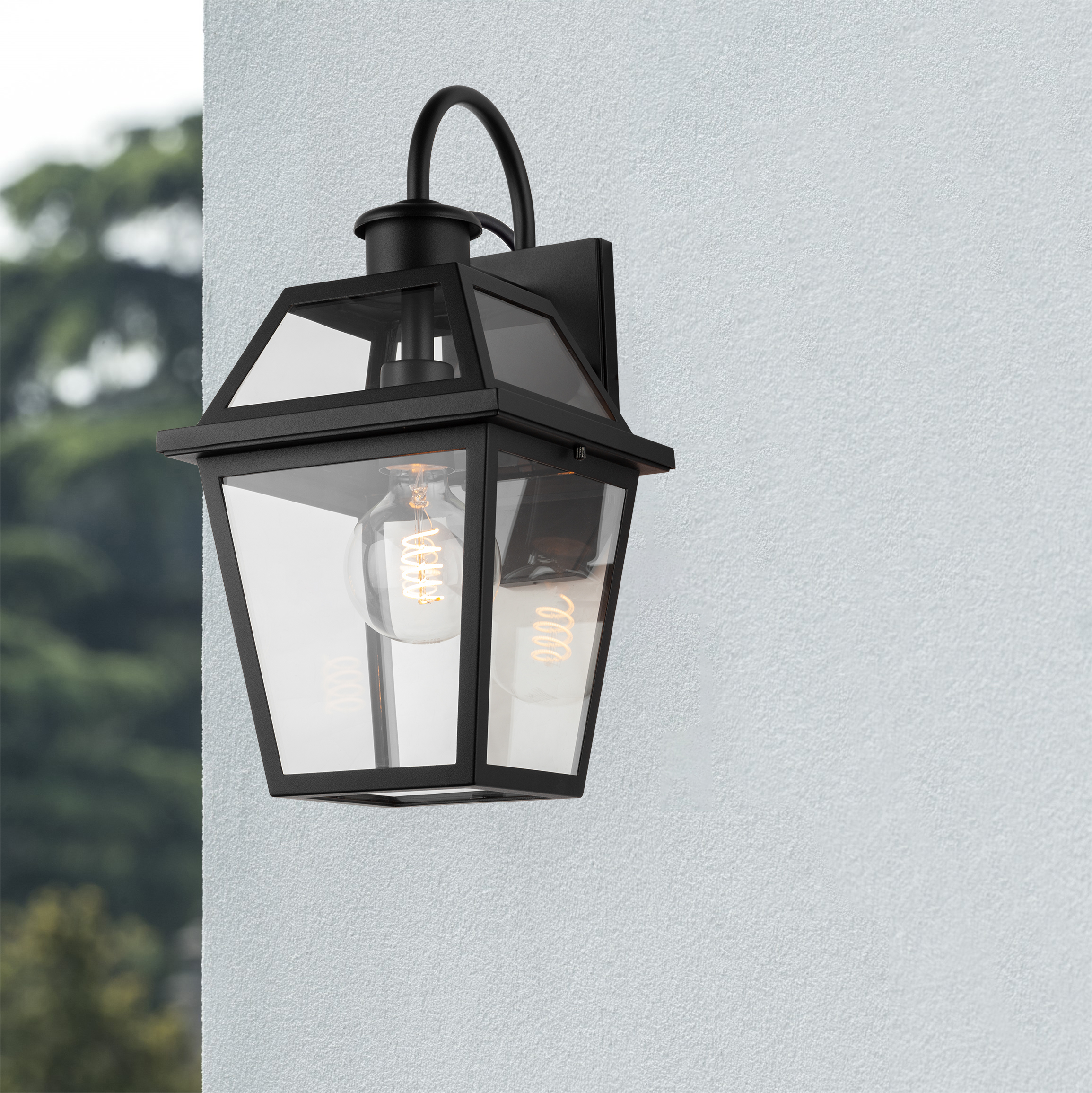 Candeeiro de parede exterior moderno elegante com soquete à prova d'água E27 IP44