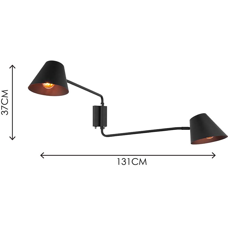 Lâmpadas de parede criativas com design nórdico autêntico e elegante 2lys E27 Dim