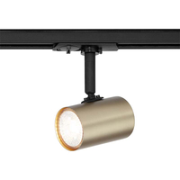  Iluminação com o elegante e moderno conjunto de focos de superfície de trilha de 3 fios em latão fosco