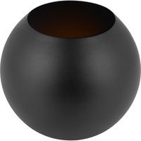 Eleve sua decoração com o elegante castiçal/vaso de aço bola em preto areia