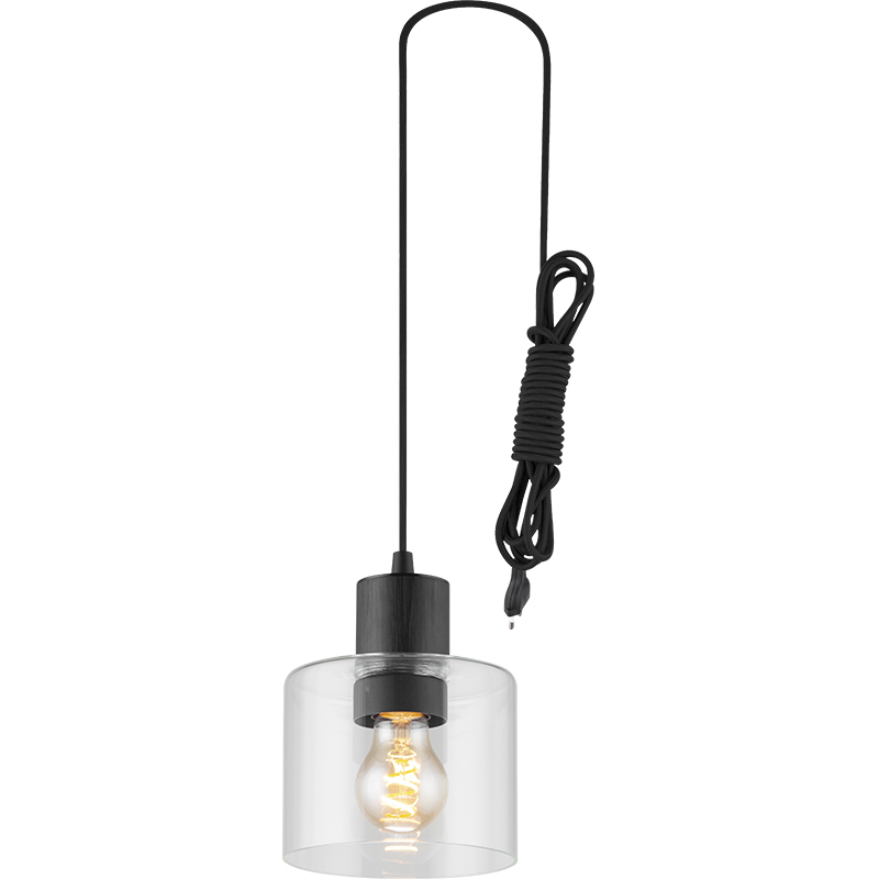 Modren luz simples atraente lustre decorativo vidro transparente ajustável pingente de luz E27 Dim