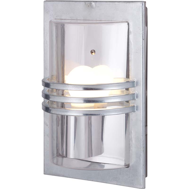 Arandela de parede externa simplista moderna galvanizada W20 E27 IP54