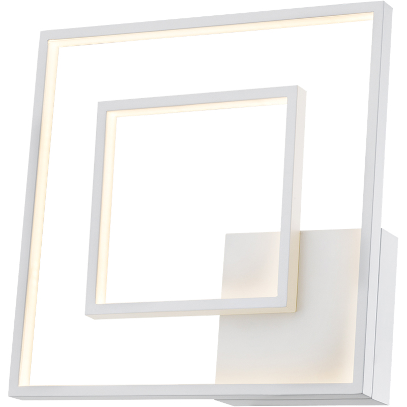 Luminária de teto quadrada dupla antirreflexo suave listra LED - Dia.35cm - Branco Areia - DIM