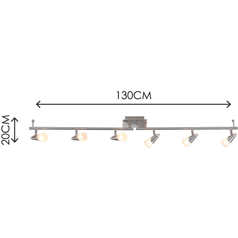 Luminária de teto simples e moderna luminária de teto decorativa 6lys cetim com vidro fosco G9