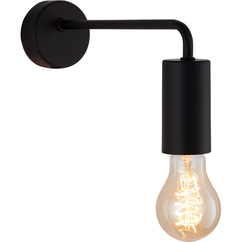 Melhore o seu espaço com a luz de parede de estilo moderno simples - Matt Black - E27