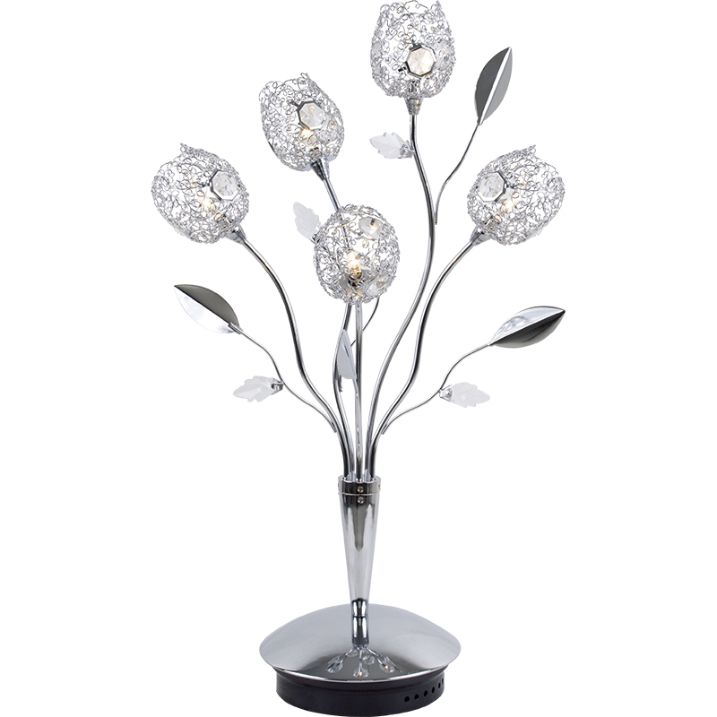 Candeeiro de mesa de flor de cristal 5lys of Bling Crystal Flower Shades G4