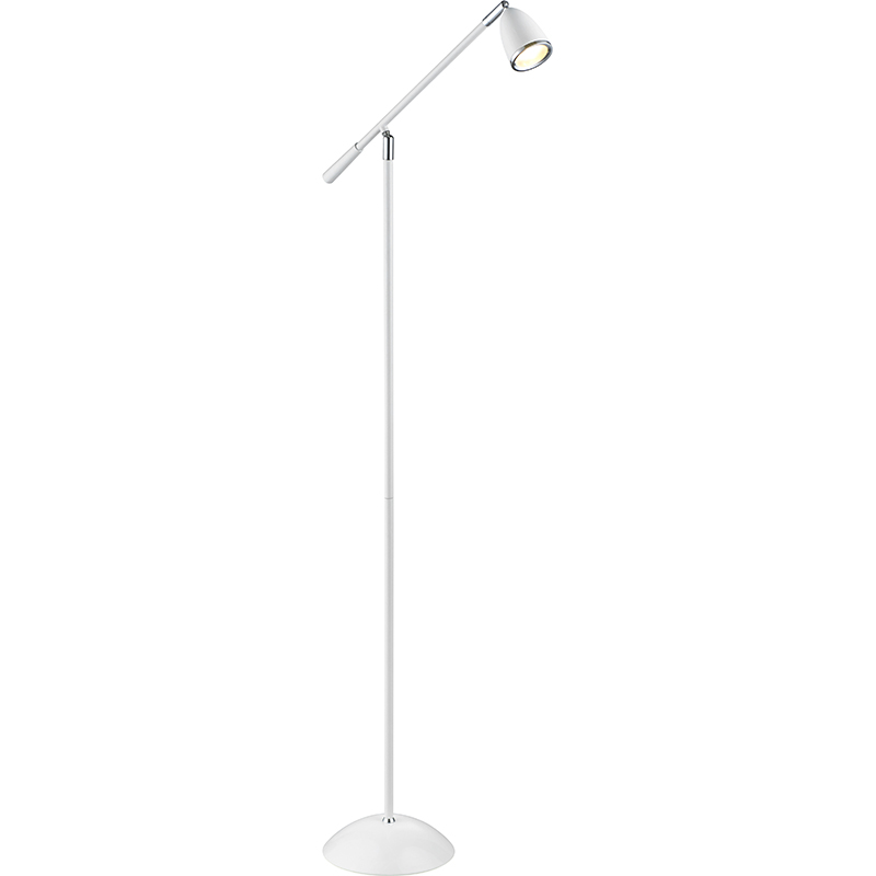 Luminária de pé LED contemporânea com design nórdico elegante e braço ajustável para iluminação direta