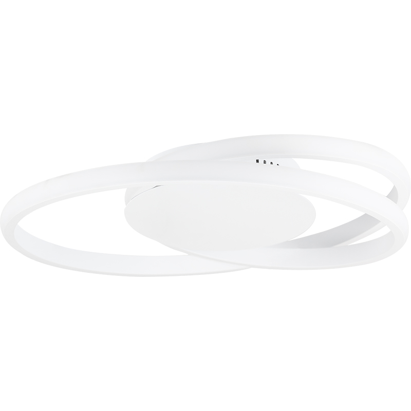 Design atraente de luz de teto redonda com faixa de LED 40 cm branco areia dim