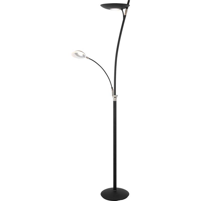 Design elegante Luz de pé criativa Luz de chão Areia preta com dim duplo contínuo