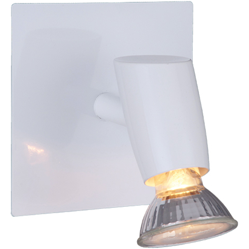 Foco de luz estilo simplismo moderno refletor de parede ajustável branco brilhante GU10